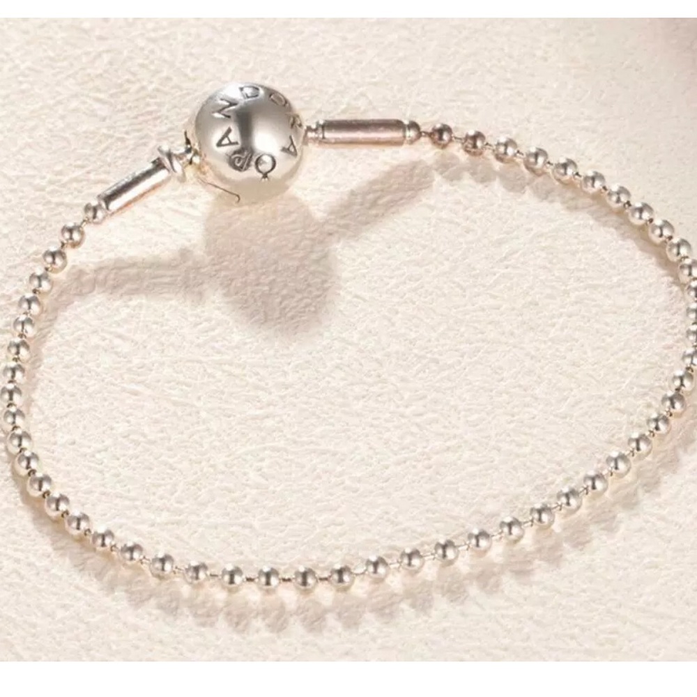 PANDORA S925 SILVER ESSENCE BEADED CHARM BRACELET